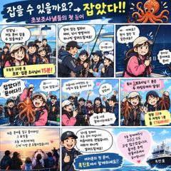 실시간 조황 - 첫 문어를 잡는순간, 표정이 이렇게 바뀝니다 삼천포야간문어 사진