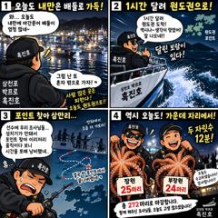 삼천포문어 야간조황｜내만 벗어나 1시간 원도권 승부! 272마리 마감｜삼천포 박프로 사진