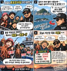 삼천포문어 초보조사님 대거 출격! 장원 21수·두 자릿수 7분·221마리 | 삼천포박프로 흑진호