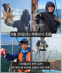 [피닉스피싱호] 9월 26일(토) 체험낚시 조황 - 사리물과의 한판 승부! 한 마리 한 마리에 웃음이 터진 하루