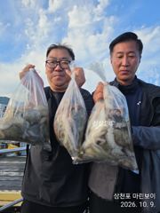 삼천포 마린보이 10. 9. 금요일 주간문어 풍성하게 뜯고 왔습니다.